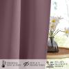imageNICETOWN Door Curtain Panel Grey French Door Curtains Blackout Thermal Insulated Curtain Sidelight Privacy for WindowLiving RoomDoorwaysClassroom 25W by 72L inches 1 PanelDry Rose