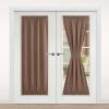 imageNICETOWN Door Curtain Panel Grey French Door Curtains Blackout Thermal Insulated Curtain Sidelight Privacy for WindowLiving RoomDoorwaysClassroom 25W by 72L inches 1 PanelCappuccino