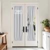 imageNICETOWN Door Curtain Panel Grey French Door Curtains Blackout Thermal Insulated Curtain Sidelight Privacy for WindowLiving RoomDoorwaysClassroom 25W by 72L inches 1 Panel100 Blackout  Greyish White