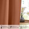 imageNICETOWN Door Curtain Panel Grey French Door Curtains Blackout Thermal Insulated Curtain Sidelight Privacy for WindowLiving RoomDoorwaysClassroom 25W by 72L inches 1 PanelBurnt Orange