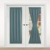 imageNICETOWN Door Curtain Panel Grey French Door Curtains Blackout Thermal Insulated Curtain Sidelight Privacy for WindowLiving RoomDoorwaysClassroom 25W by 72L inches 1 PanelGreyish Blue