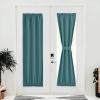 imageNICETOWN Door Curtain Panel Grey French Door Curtains Blackout Thermal Insulated Curtain Sidelight Privacy for WindowLiving RoomDoorwaysClassroom 25W by 72L inches 1 PanelSea Teal