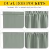 imageNICETOWN Door Curtain Panel Grey French Door Curtains Blackout Thermal Insulated Curtain Sidelight Privacy for WindowLiving RoomDoorwaysClassroom 25W by 72L inches 1 PanelGreyish Green