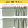 imageNICETOWN Door Curtain Panel Grey French Door Curtains Blackout Thermal Insulated Curtain Sidelight Privacy for WindowLiving RoomDoorwaysClassroom 25W by 72L inches 1 Panel100 Blackout  Sage Green