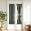 imageNICETOWN Door Curtain Panel Grey French Door Curtains Blackout Thermal Insulated Curtain Sidelight Privacy for WindowLiving RoomDoorwaysClassroom 25W by 72L inches 1 PanelDark Mallard