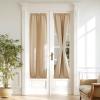imageNICETOWN Door Curtain Panel Grey French Door Curtains Blackout Thermal Insulated Curtain Sidelight Privacy for WindowLiving RoomDoorwaysClassroom 25W by 72L inches 1 PanelBiscotti Beige