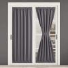 imageNICETOWN Door Curtain Panel Grey French Door Curtains Blackout Thermal Insulated Curtain Sidelight Privacy for WindowLiving RoomDoorwaysClassroom 25W by 72L inches 1 PanelGrey