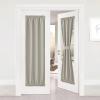 imageNICETOWN Door Curtain Panel Grey French Door Curtains Blackout Thermal Insulated Curtain Sidelight Privacy for WindowLiving RoomDoorwaysClassroom 25W by 72L inches 1 PanelNatural