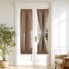 imageNICETOWN Door Curtain Panel Grey French Door Curtains Blackout Thermal Insulated Curtain Sidelight Privacy for WindowLiving RoomDoorwaysClassroom 25W by 72L inches 1 PanelCappuccino