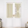 imageNICETOWN Door Curtain Panel Grey French Door Curtains Blackout Thermal Insulated Curtain Sidelight Privacy for WindowLiving RoomDoorwaysClassroom 25W by 72L inches 1 PanelLight Beige