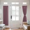 imageNICETOWN Door Curtain Panel Grey French Door Curtains Blackout Thermal Insulated Curtain Sidelight Privacy for WindowLiving RoomDoorwaysClassroom 25W by 72L inches 1 PanelDry Rose