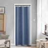 imageNICETOWN Door Curtain Panel Grey French Door Curtains Blackout Thermal Insulated Curtain Sidelight Privacy for WindowLiving RoomDoorwaysClassroom 25W by 72L inches 1 PanelStone Blue