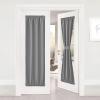 imageNICETOWN Door Curtain Panel Grey French Door Curtains Blackout Thermal Insulated Curtain Sidelight Privacy for WindowLiving RoomDoorwaysClassroom 25W by 72L inches 1 PanelSilver Grey