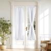 imageNICETOWN Door Curtain Panel Grey French Door Curtains Blackout Thermal Insulated Curtain Sidelight Privacy for WindowLiving RoomDoorwaysClassroom 25W by 72L inches 1 PanelPure White