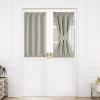 imageNICETOWN Door Curtain Panel Grey French Door Curtains Blackout Thermal Insulated Curtain Sidelight Privacy for WindowLiving RoomDoorwaysClassroom 25W by 72L inches 1 PanelNatural