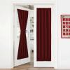 imageNICETOWN Door Curtain Panel Grey French Door Curtains Blackout Thermal Insulated Curtain Sidelight Privacy for WindowLiving RoomDoorwaysClassroom 25W by 72L inches 1 PanelBurgundy