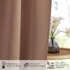 imageNICETOWN Door Curtain Panel Grey French Door Curtains Blackout Thermal Insulated Curtain Sidelight Privacy for WindowLiving RoomDoorwaysClassroom 25W by 72L inches 1 PanelCappuccino