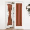 imageNICETOWN Door Curtain Panel Grey French Door Curtains Blackout Thermal Insulated Curtain Sidelight Privacy for WindowLiving RoomDoorwaysClassroom 25W by 72L inches 1 PanelBurnt Orange
