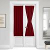 imageNICETOWN Door Curtain Panel Grey French Door Curtains Blackout Thermal Insulated Curtain Sidelight Privacy for WindowLiving RoomDoorwaysClassroom 25W by 72L inches 1 PanelBurgundy