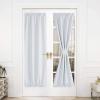imageNICETOWN Door Curtain Panel Grey French Door Curtains Blackout Thermal Insulated Curtain Sidelight Privacy for WindowLiving RoomDoorwaysClassroom 25W by 72L inches 1 PanelGreyish White