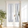 imageNICETOWN Door Curtain Panel Grey French Door Curtains Blackout Thermal Insulated Curtain Sidelight Privacy for WindowLiving RoomDoorwaysClassroom 25W by 72L inches 1 PanelGreyish White