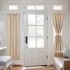 imageNICETOWN Door Curtain Panel Grey French Door Curtains Blackout Thermal Insulated Curtain Sidelight Privacy for WindowLiving RoomDoorwaysClassroom 25W by 72L inches 1 PanelBiscotti Beige