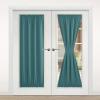 imageNICETOWN Door Curtain Panel Grey French Door Curtains Blackout Thermal Insulated Curtain Sidelight Privacy for WindowLiving RoomDoorwaysClassroom 25W by 72L inches 1 PanelSea Teal