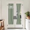 imageNICETOWN Door Curtain Panel Grey French Door Curtains Blackout Thermal Insulated Curtain Sidelight Privacy for WindowLiving RoomDoorwaysClassroom 25W by 72L inches 1 Panel100 Blackout  Sage Green