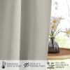 imageNICETOWN Door Curtain Panel Grey French Door Curtains Blackout Thermal Insulated Curtain Sidelight Privacy for WindowLiving RoomDoorwaysClassroom 25W by 72L inches 1 PanelNatural