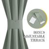 imageNICETOWN Door Curtain Panel Grey French Door Curtains Blackout Thermal Insulated Curtain Sidelight Privacy for WindowLiving RoomDoorwaysClassroom 25W by 72L inches 1 PanelGreyish Green