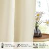imageNICETOWN Door Curtain Panel Grey French Door Curtains Blackout Thermal Insulated Curtain Sidelight Privacy for WindowLiving RoomDoorwaysClassroom 25W by 72L inches 1 PanelLight Beige