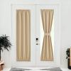 imageNICETOWN Door Curtain Panel Grey French Door Curtains Blackout Thermal Insulated Curtain Sidelight Privacy for WindowLiving RoomDoorwaysClassroom 25W by 72L inches 1 PanelBiscotti Beige