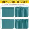 imageNICETOWN Door Curtain Panel Grey French Door Curtains Blackout Thermal Insulated Curtain Sidelight Privacy for WindowLiving RoomDoorwaysClassroom 25W by 72L inches 1 PanelSea Teal