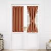 imageNICETOWN Door Curtain Panel Grey French Door Curtains Blackout Thermal Insulated Curtain Sidelight Privacy for WindowLiving RoomDoorwaysClassroom 25W by 72L inches 1 PanelBurnt Orange