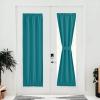 imageNICETOWN Door Curtain Panel Grey French Door Curtains Blackout Thermal Insulated Curtain Sidelight Privacy for WindowLiving RoomDoorwaysClassroom 25W by 72L inches 1 PanelPeacock Teal