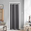imageNICETOWN Door Curtain Panel Grey French Door Curtains Blackout Thermal Insulated Curtain Sidelight Privacy for WindowLiving RoomDoorwaysClassroom 25W by 72L inches 1 PanelGrey