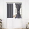 imageNICETOWN Door Curtain Panel Grey French Door Curtains Blackout Thermal Insulated Curtain Sidelight Privacy for WindowLiving RoomDoorwaysClassroom 25W by 72L inches 1 PanelGrey