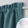 imageNICETOWN Door Curtain Panel Grey French Door Curtains Blackout Thermal Insulated Curtain Sidelight Privacy for WindowLiving RoomDoorwaysClassroom 25W by 72L inches 1 PanelSea Teal