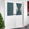 imageNICETOWN Door Curtain Panel Grey French Door Curtains Blackout Thermal Insulated Curtain Sidelight Privacy for WindowLiving RoomDoorwaysClassroom 25W by 72L inches 1 PanelSea Teal