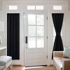 imageNICETOWN Door Curtain Panel Grey French Door Curtains Blackout Thermal Insulated Curtain Sidelight Privacy for WindowLiving RoomDoorwaysClassroom 25W by 72L inches 1 PanelBlack