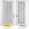 imageNICETOWN Door Curtain Panel Grey French Door Curtains Blackout Thermal Insulated Curtain Sidelight Privacy for WindowLiving RoomDoorwaysClassroom 25W by 72L inches 1 Panel100 Blackout  Greyish White