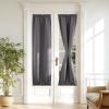 imageNICETOWN Door Curtain Panel Grey French Door Curtains Blackout Thermal Insulated Curtain Sidelight Privacy for WindowLiving RoomDoorwaysClassroom 25W by 72L inches 1 PanelGrey