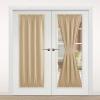 imageNICETOWN Door Curtain Panel Grey French Door Curtains Blackout Thermal Insulated Curtain Sidelight Privacy for WindowLiving RoomDoorwaysClassroom 25W by 72L inches 1 PanelBiscotti Beige
