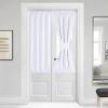 imageNICETOWN Door Curtain Panel Grey French Door Curtains Blackout Thermal Insulated Curtain Sidelight Privacy for WindowLiving RoomDoorwaysClassroom 25W by 72L inches 1 PanelPure White