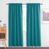 imageNICETOWN Door Curtain Panel Grey French Door Curtains Blackout Thermal Insulated Curtain Sidelight Privacy for WindowLiving RoomDoorwaysClassroom 25W by 72L inches 1 PanelPeacock Teal