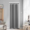 imageNICETOWN Door Curtain Panel Grey French Door Curtains Blackout Thermal Insulated Curtain Sidelight Privacy for WindowLiving RoomDoorwaysClassroom 25W by 72L inches 1 PanelSilver Grey