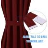 imageNICETOWN Door Curtain Panel Grey French Door Curtains Blackout Thermal Insulated Curtain Sidelight Privacy for WindowLiving RoomDoorwaysClassroom 25W by 72L inches 1 PanelBurgundy