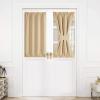 imageNICETOWN Door Curtain Panel Grey French Door Curtains Blackout Thermal Insulated Curtain Sidelight Privacy for WindowLiving RoomDoorwaysClassroom 25W by 72L inches 1 PanelBiscotti Beige