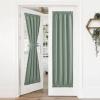 imageNICETOWN Door Curtain Panel Grey French Door Curtains Blackout Thermal Insulated Curtain Sidelight Privacy for WindowLiving RoomDoorwaysClassroom 25W by 72L inches 1 PanelGreyish Green
