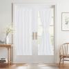 imageNICETOWN Door Curtain Panel Grey French Door Curtains Blackout Thermal Insulated Curtain Sidelight Privacy for WindowLiving RoomDoorwaysClassroom 25W by 72L inches 1 PanelWhite